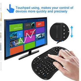 i8 Mini 2.4GHz Wireless Touchpad Keyboard + Mouse for PC, Pad, Xbox, Playstation, Google Android Smart TV Box, HTPC, IPTV (Black)