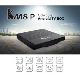 Android 6.0 KM8 P TV Box Amlogic S912 Octa Core H.265 1GB/8GB 2.4G WiFi KM8P IPTV Europe Smart TV Box set top box