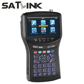 Free Shipping Satlink WS-6966 Satellite Finder Meter MPEG4 DVB-S2 Meter Satlink WS6966 HD Satellite Finder WS 6966