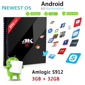 h96 pro plus 3GB/32GB Amlogic S912 H96 Pro+ Octa Core Android 6.0 2.4G/5GHz Wifi 4K BT 4.0 KDOI 16.0 smart android tv box