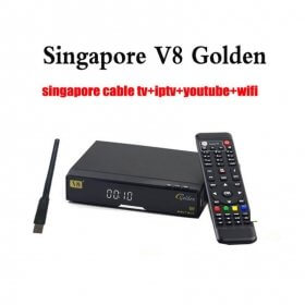 v8 golden singapore cable tv receiver V8 Golden DVB-S2 & DVB-T2 & DVB-C combo receiver star channels singapore tv set top box