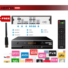 Kepnix nano iptv m3u vs freesat V8 Super DVB-S2 Satellite Receiver Support PowerVu Biss ccam Youtube Wifi freesat v7